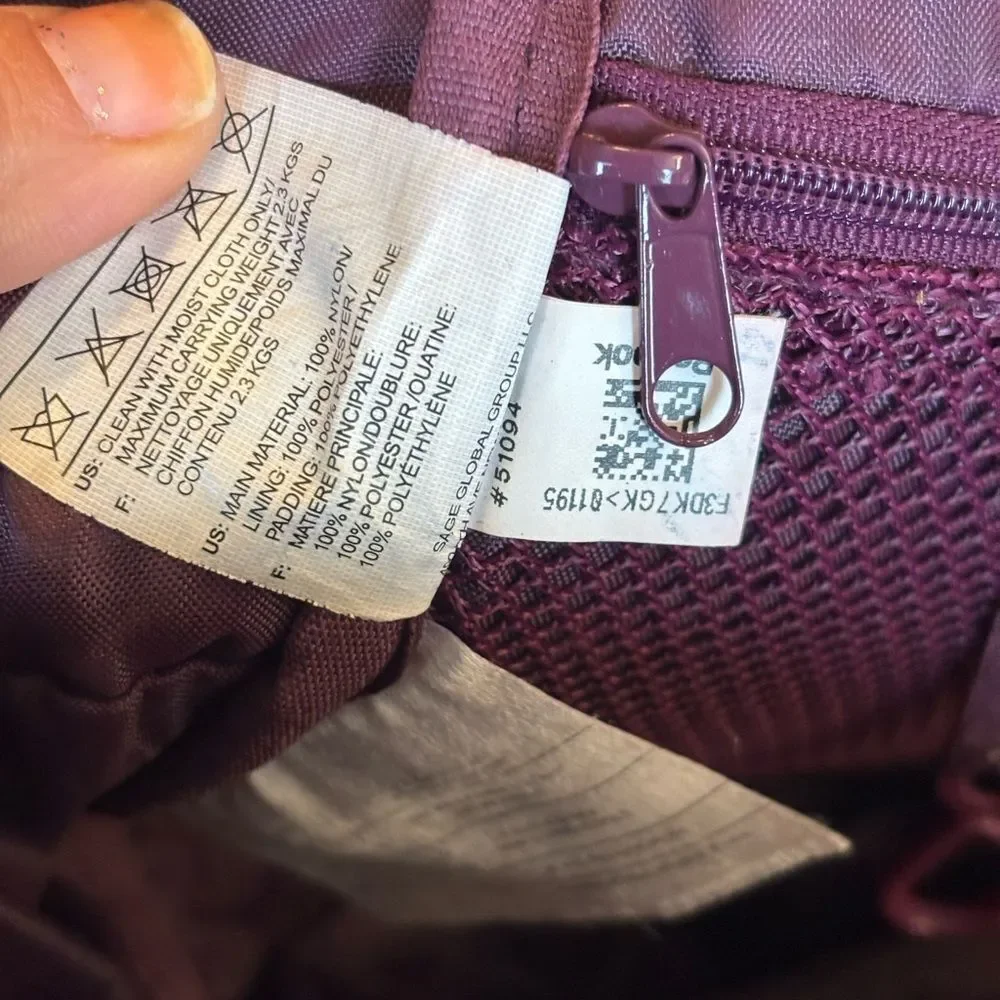 Reebok Purple Everyday Backpack/Purse